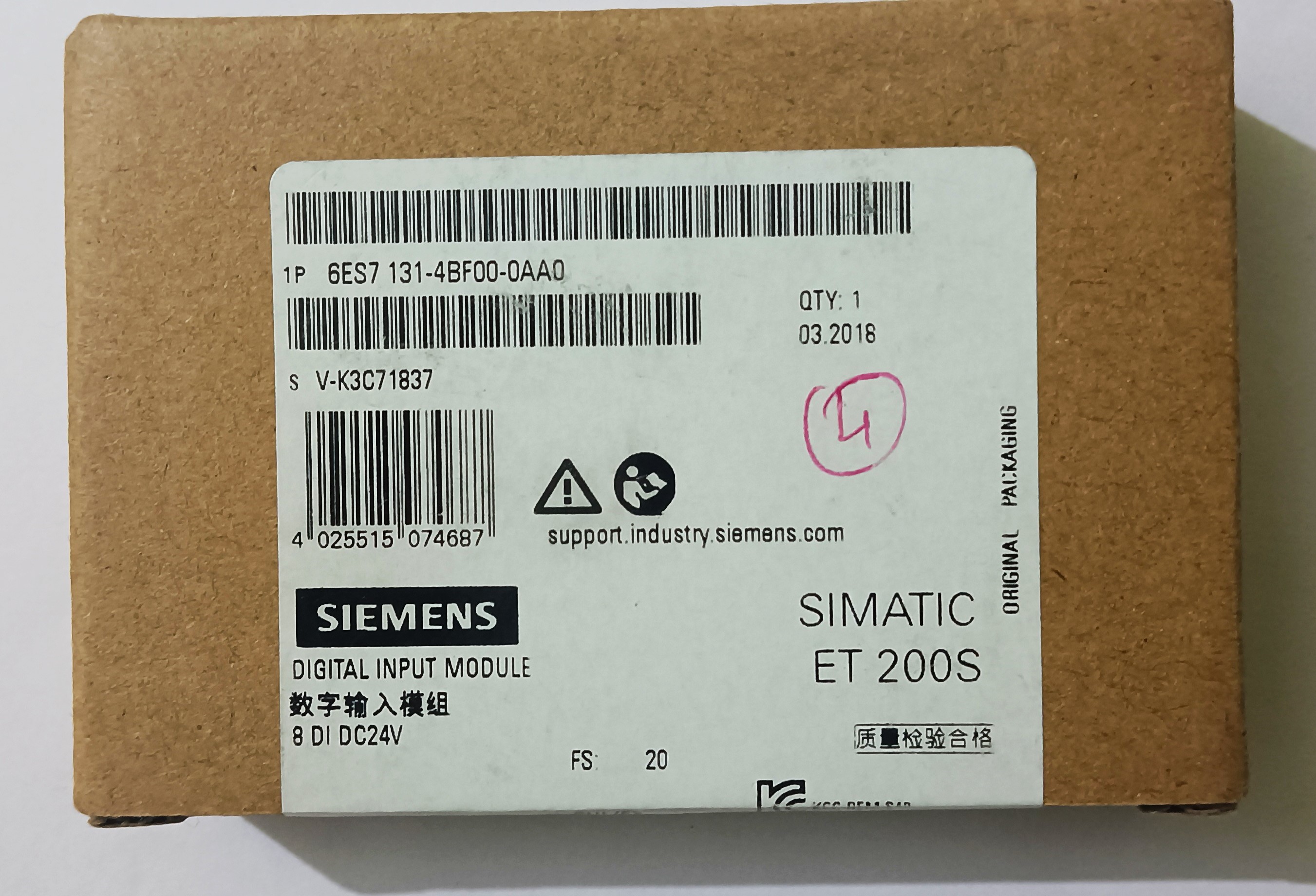 PLC & DCS Parts_Siemens_6ES7131-4BF00-0AA0