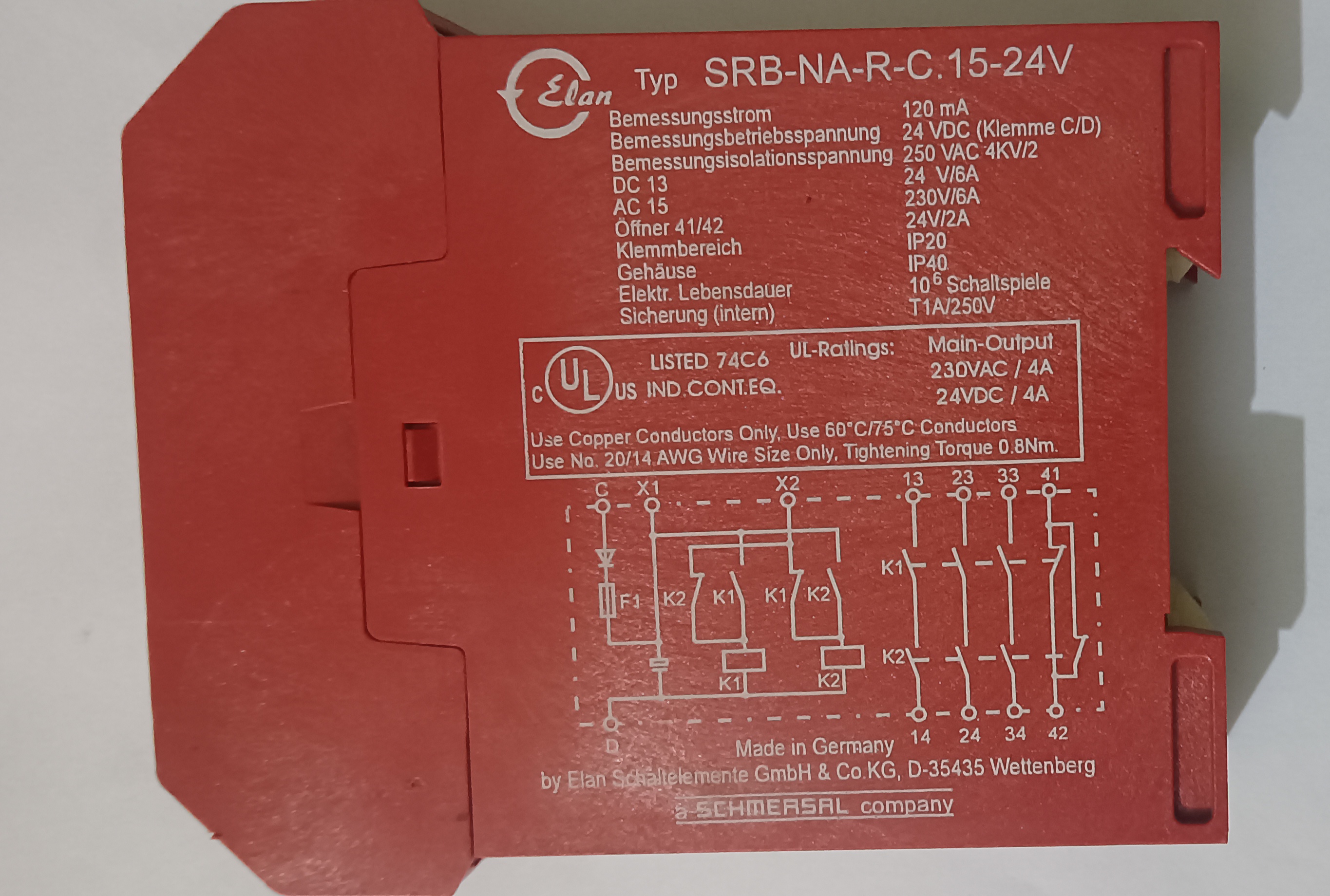 Electrical Parts_SCHMERSAL_SRB-NA-R-C.15-24V