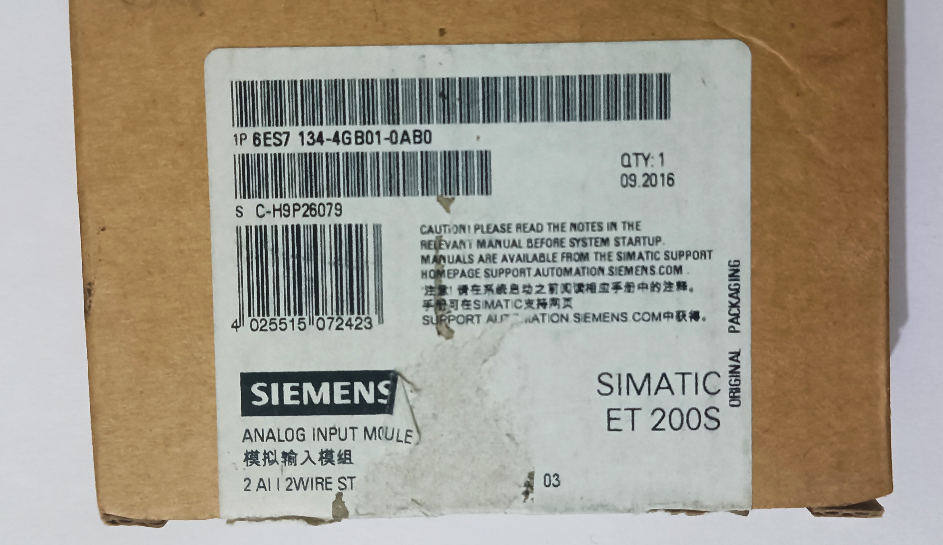 PLC & DCS Parts_Siemens_6ES7134-4GB01-0AB0